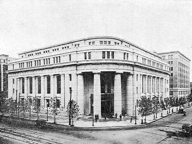 東京・丸の内にあった第一銀行本店（1930年）