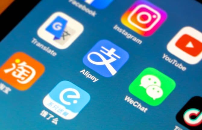 WeChatやAlipayのアプリアイコン