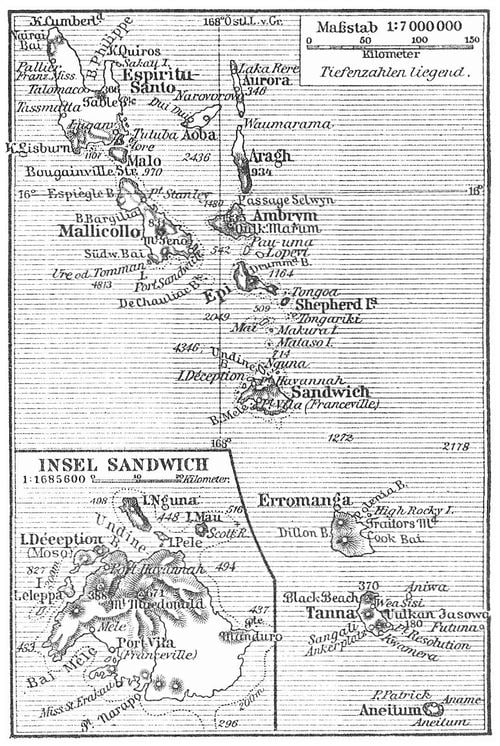 ニューヘブリディーズの地図