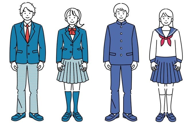 日本の学生のイメージイラスト