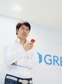 <strong>グリー 田中良和代表取締役社長</strong>●1977年、東京都生まれ。日本大学法学部卒業後、ソニーコミュニケーションネットワーク入社。2000年、楽天入社。04年2月、「GREE」を個人で立ち上げる。同年12月、グリー株式会社を設立し、社長に就任。