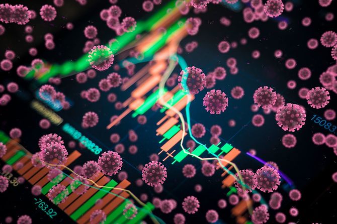 コロナウイルスと金融チャート