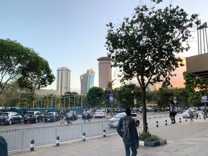 ケニアの首都、ナイロビの市内