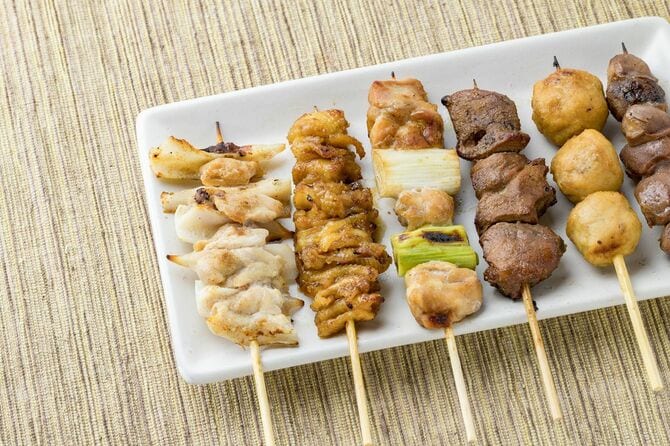 さまざまな種類の焼き鳥