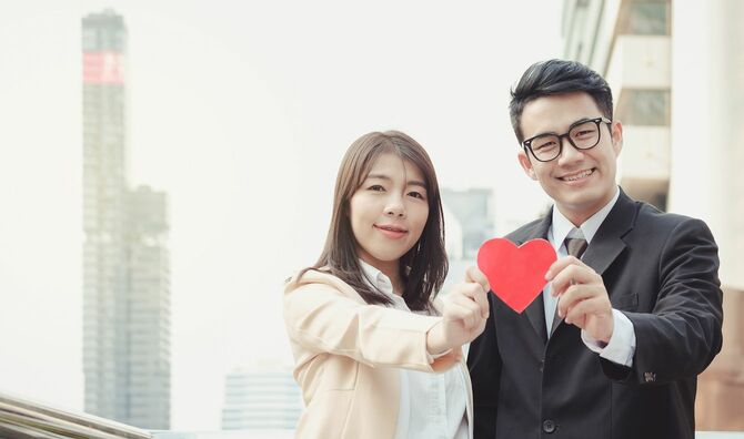 ハートを持つ夫婦