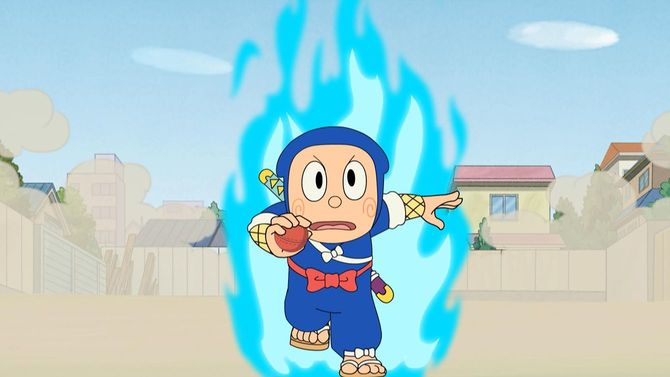 アニメ『忍者ハットリくん』のワンシーン