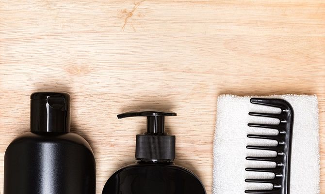 Hair beauty products background