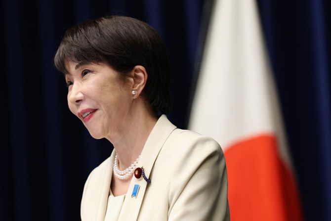 第221特別国会閉幕を受け、記者会見する高市早苗首相＝2026年7月27日、首相官邸