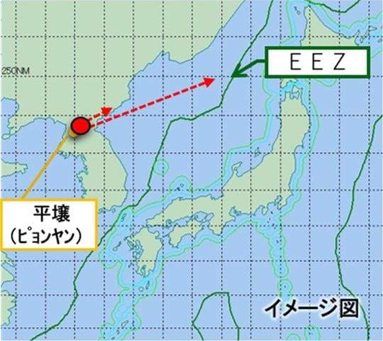 10月12日に発射された2発の弾道ミサイル（防衛省「北朝鮮のミサイル等関連情報」より）