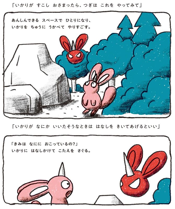 怒りを完全に解消しようとせず、ただ宙に浮かべて置いておく。