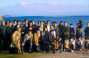 2020年10月23日、創立記念イベントでの1枚。福山市・鞆の浦にて。