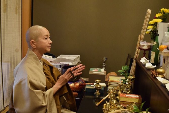 天台宗照諦山心月院尋清寺の住職、髙橋美清さん