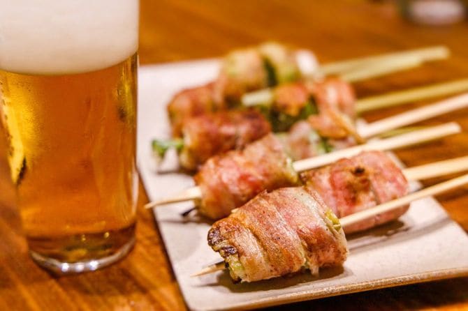 焼き鳥とビール