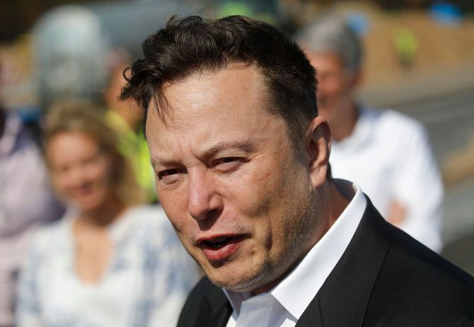 米実業家イーロン・マスク氏（＝2020年9月3日、ドイツ・ベルリン近郊グリューンハイデ）