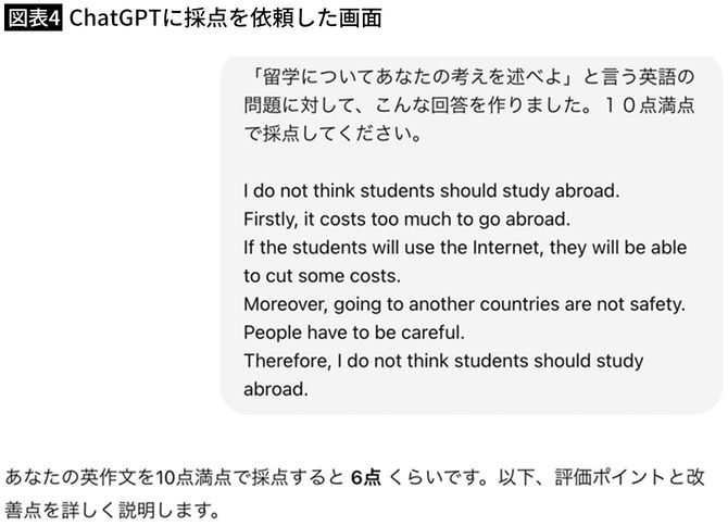 【図表4】ChatGPTに採点を依頼した画面