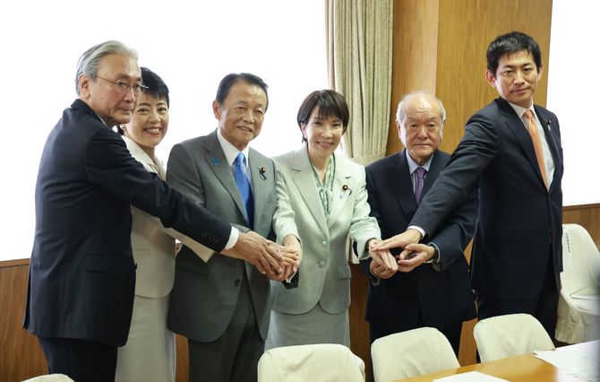 高市早苗氏、麻生太郎氏ら自民党の新執行部