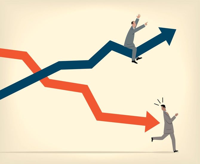 ビジネスと金融の上下