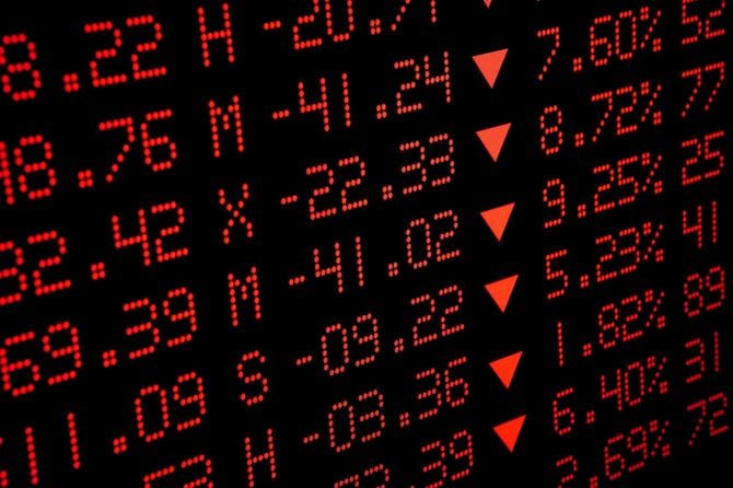 株式掲示板に表示されている文字列