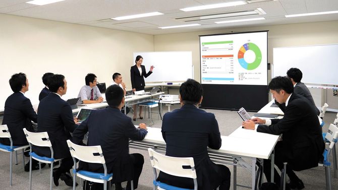 会議室でプロジェクトについて議論