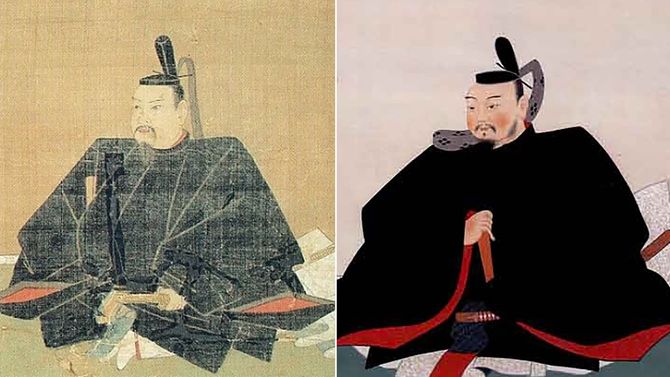 左：前田利家、右：佐々成政肖像
