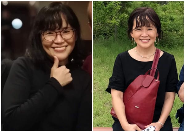 53kg→48kgに。「全体的に一回りサイズが落ちて顔まわりもすっきりしました」