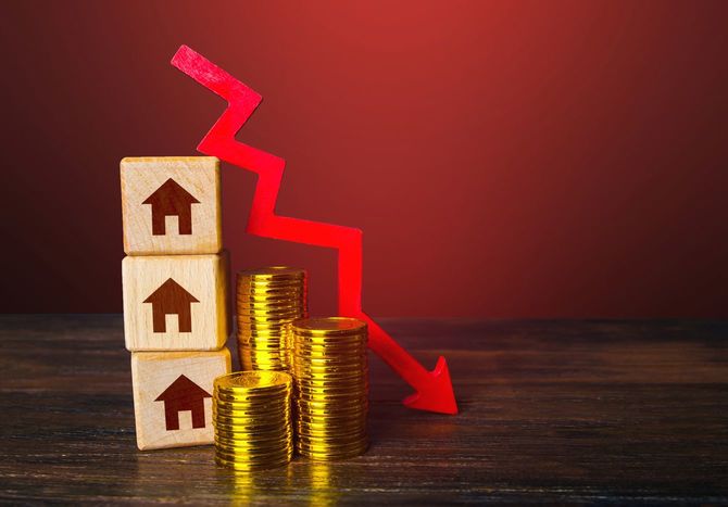 不動産価格の下落のイメージ