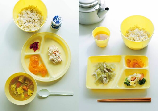 昼食メニューを再現したもの