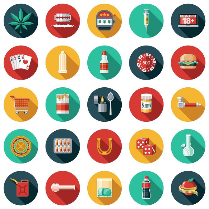 多様な嗜癖のイラスト