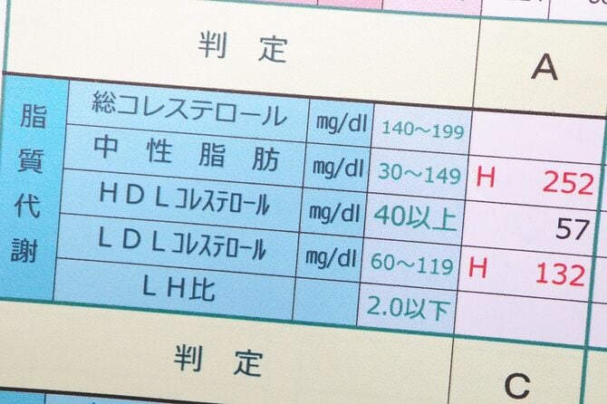 脂質代謝に関する健康診断結果