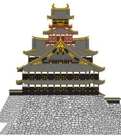 安土城天主南立面