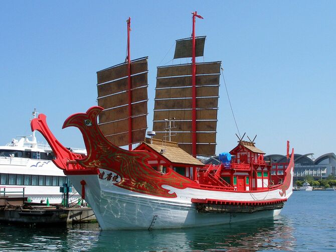 2010年、上海万博に合わせ「遣唐使船再現プロジェクト」に際して復元された遣唐使船