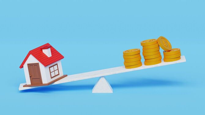 不動産事業、住宅ローン、投資、金融ローン、節約、キャッシュフローのコンセプト