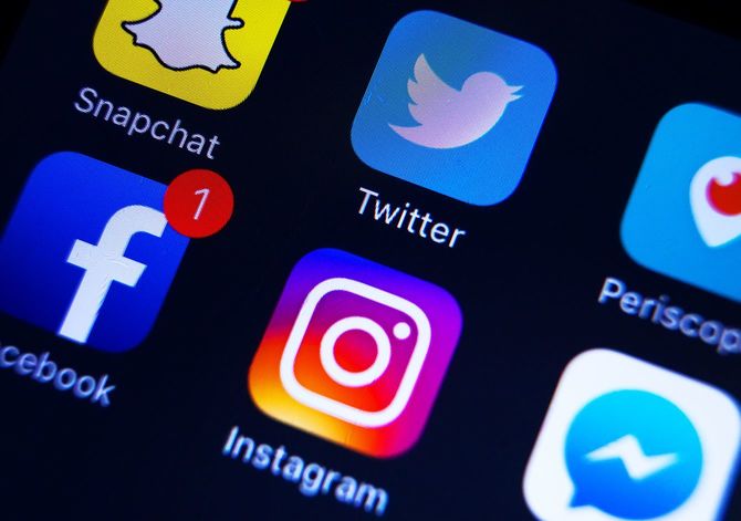 ソーシャルメディア用のアイコン