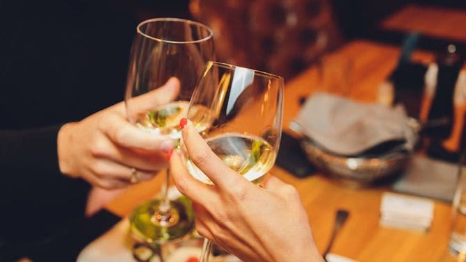 シャンパンで乾杯