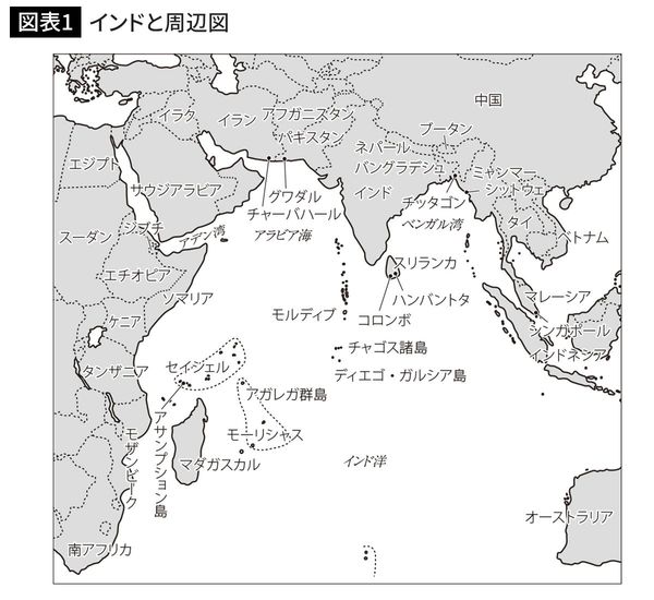 インドと周辺図
