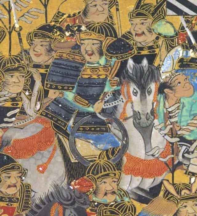 「大坂夏の陣図屏風」より大野治長像（画像＝大阪城天守閣所蔵／CC-PD-Mark／Wikimedia Commons）