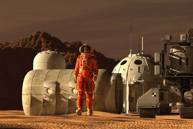 火星に基地を作った宇宙飛行士