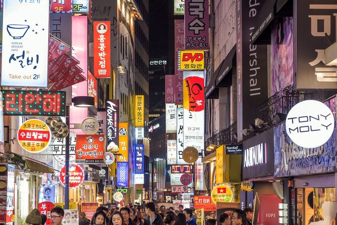 韓国・ソウルの明洞