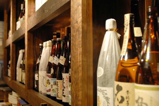日本酒の棚