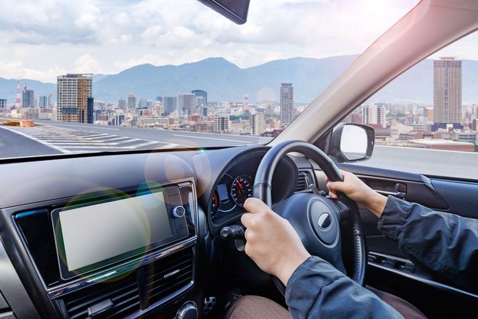 運転している様子