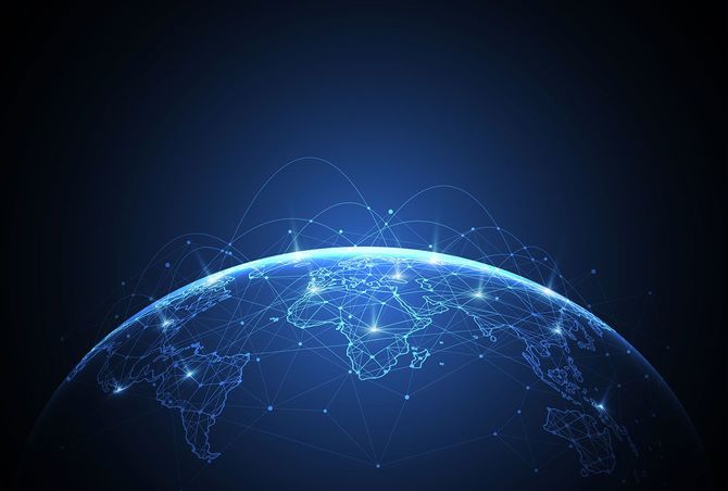グローバルなネットワーク接続のイメージ