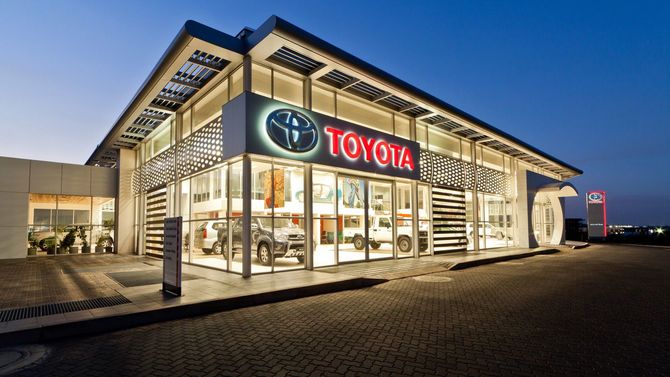 2008年11月、南アフリカ共和国、ハウテン州プレトリア市にオープンしたトヨタのディーラーショップ
