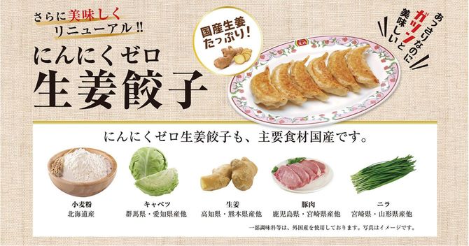 にんにくゼロ 生姜餃子