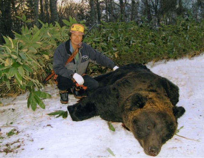 ヒグマを仕留めた赤石さん