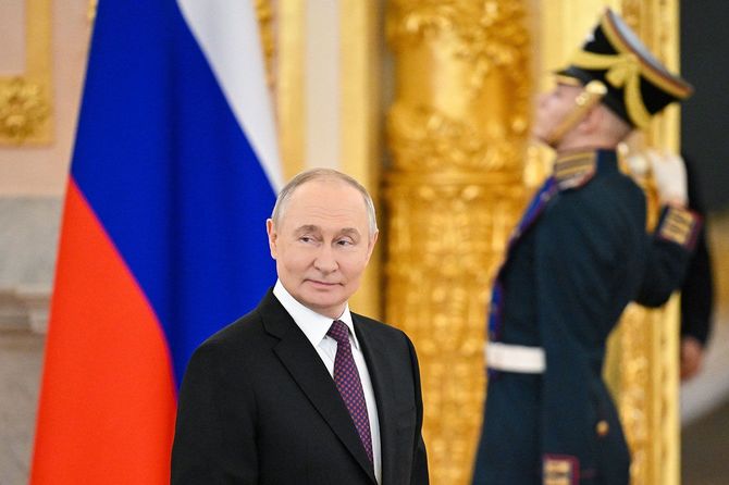 2026年2月26日、モスクワのクレムリンで開催されたロシア・ベラルーシ連合国家最高国家評議会の会合に出席したプーチン大統領