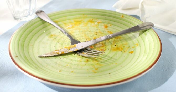 食べ終わった後のお皿