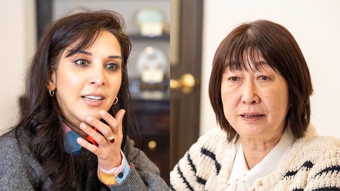 サヘル・ローズさん(左)と黒川祥子さん