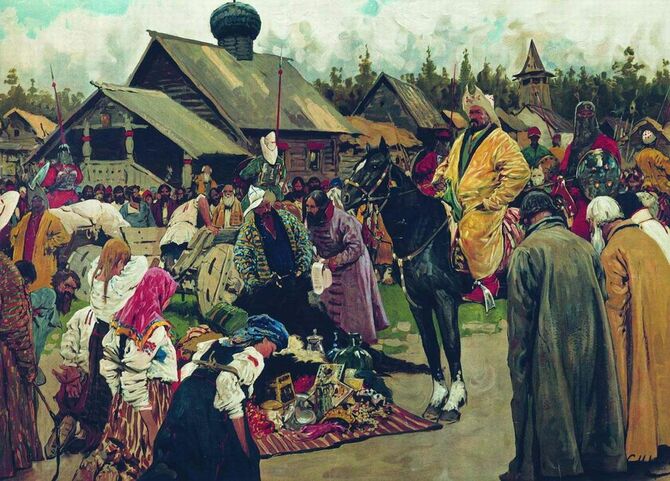 セルゲイ・イワノフ画「バスカク」（1902）