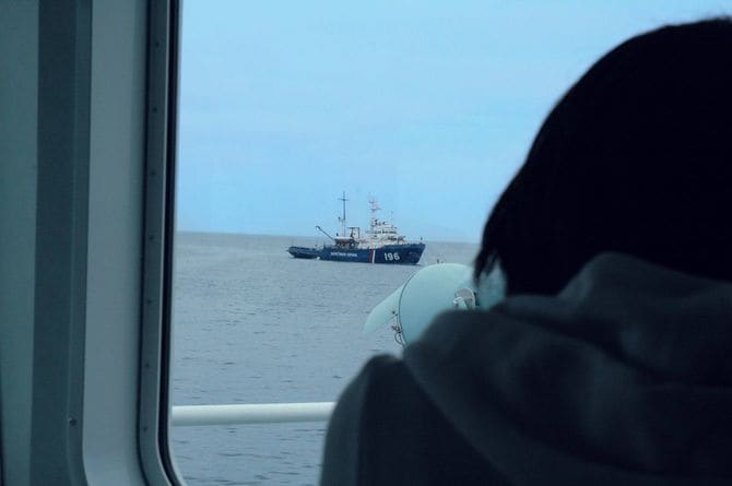 根室沖を警戒するロシアの沿岸警備隊