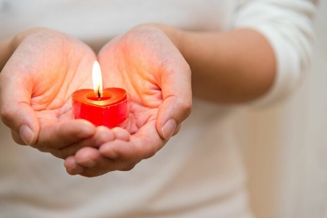 ハート型のキャンドル